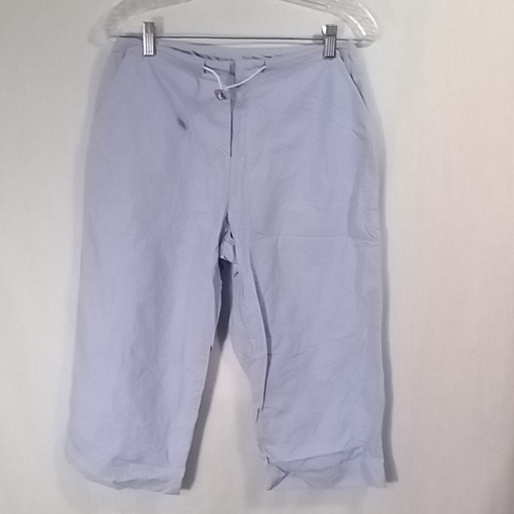 Danskin Light Blue Nylon Wide Leg Capris Size M
